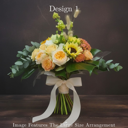 Parisian Posy - Peach Apricot Coral Coloured Parisian Posy