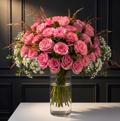 Rose Bunches - Pink Lavender Lilac Rose Bunches - Classic