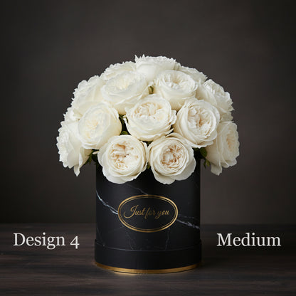 Hat Box Roses - Peony Roses Hat Boxes