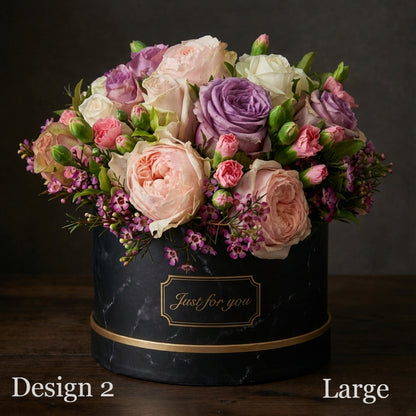 Hat Box - Pink Lavender Lilac Coloured Hat Box