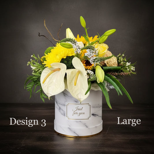 Hat Box - Yellow Coloured Hat Boxes