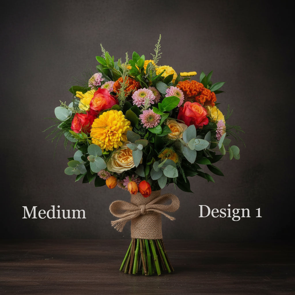 Wrapped in Cellophane with Raffia bow