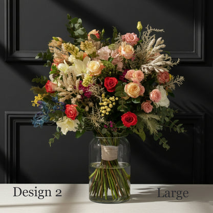 Flower Bunch - Peach Apricot Coral Coloured Hostess Bunch