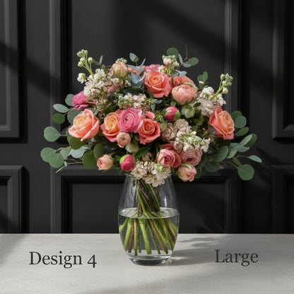Flower Bunch - Peach Apricot Coral Coloured Hostess Bunch