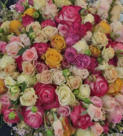 Classic Mixed Coloured Rose Bunch