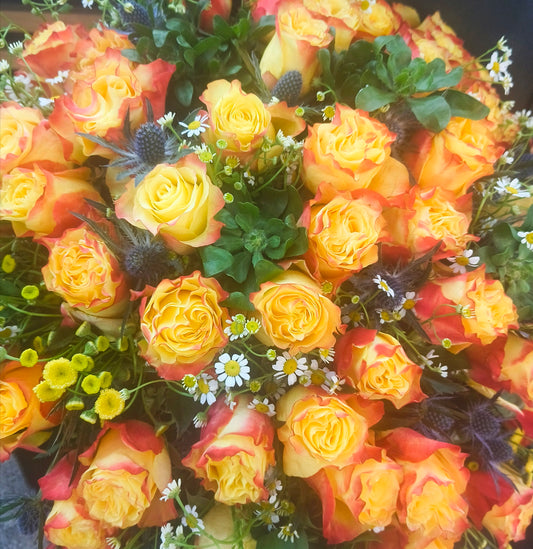 Classic Orange Rose Bunch