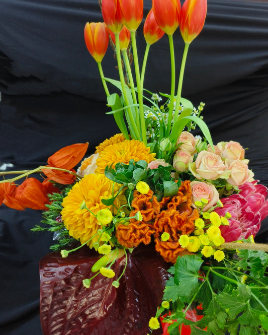 Autumn Coloured Parisian Posy
