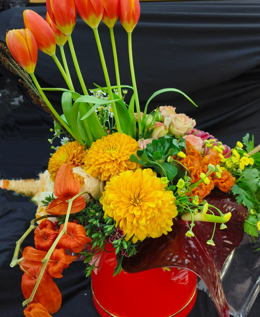 Autumn Coloured hat Box