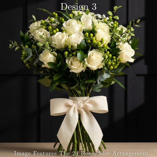 White Rose Bunch in Pretoria | Classic Luxury Floral Bouquet
