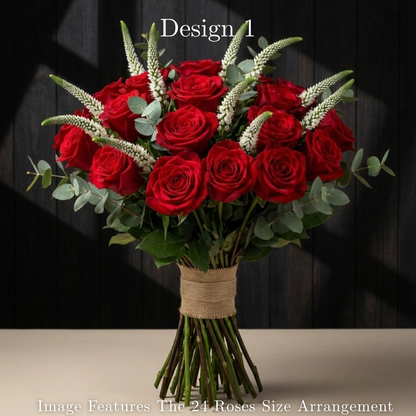 Rose Bunch - Red ,  Red Variegated Rose Bunches - Classic
