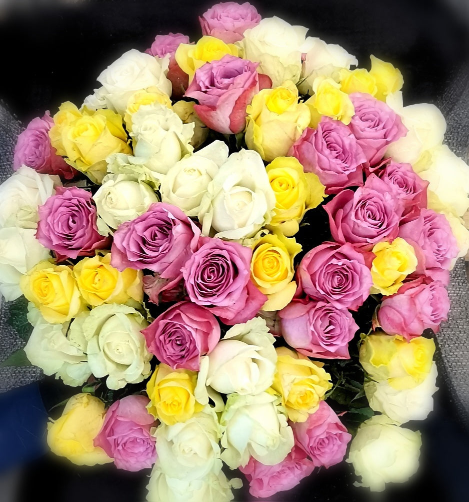 Classic Mixed Coloured Rose Bunch