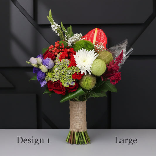 Flower Posy - Berry Coloured Parisian Posy
