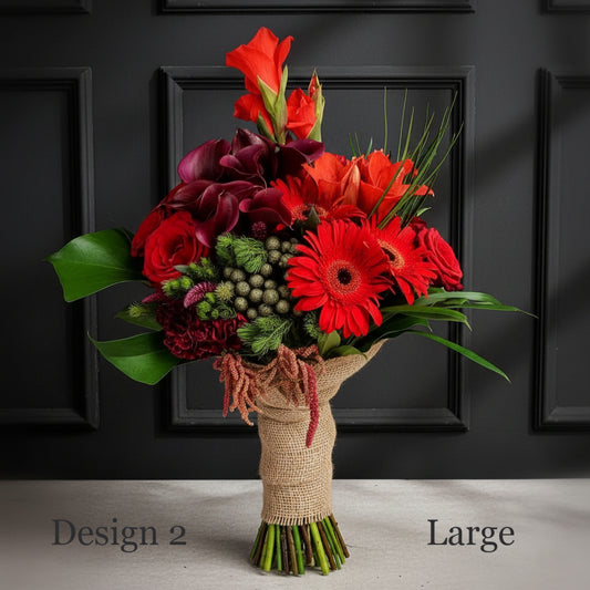 Flower Posy - Berry Coloured Parisian Posy