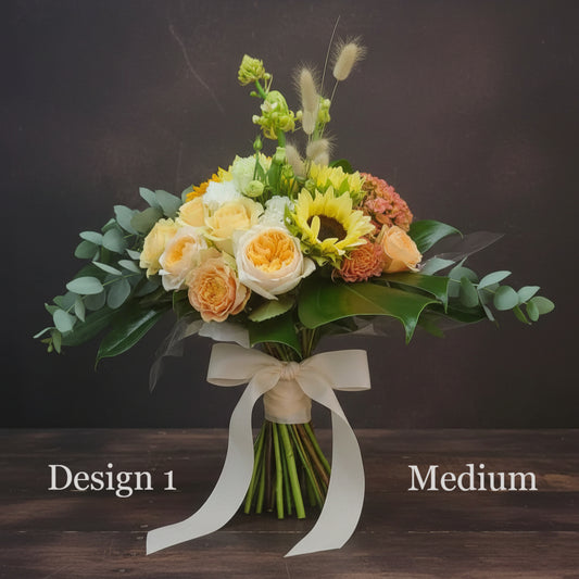 Flower Posy - Peach Apricot Coral Coloured Parisian Posies