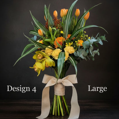 Flower Posy - Peach Apricot Coral Coloured Parisian Posies