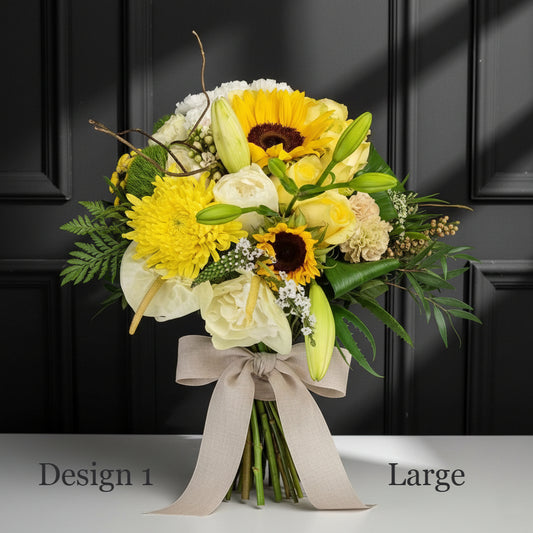 Flower Posy - Yellow Coloured Parisian Posies