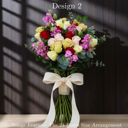 Rose Bunches - Mixed Coloured Rose Bunches - Classic
