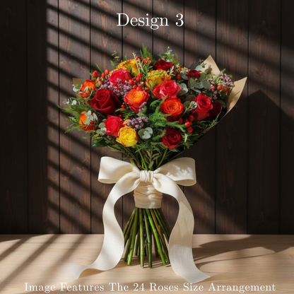 Rose Bunches - Mixed Coloured Rose Bunches - Classic