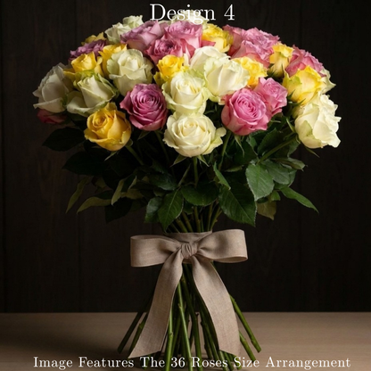 Rose Bunches - Mixed Coloured Rose Bunches - Classic