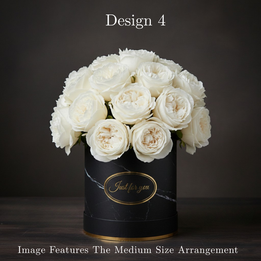 Hat Box Roses - Peony Roses Hat Boxes
