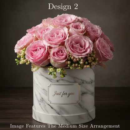 Hat Box Roses - Pink Lavender Lilac Rose hat box