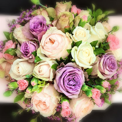 Pink/Lavender/Lilac Coloured Rose Hostess Bunch