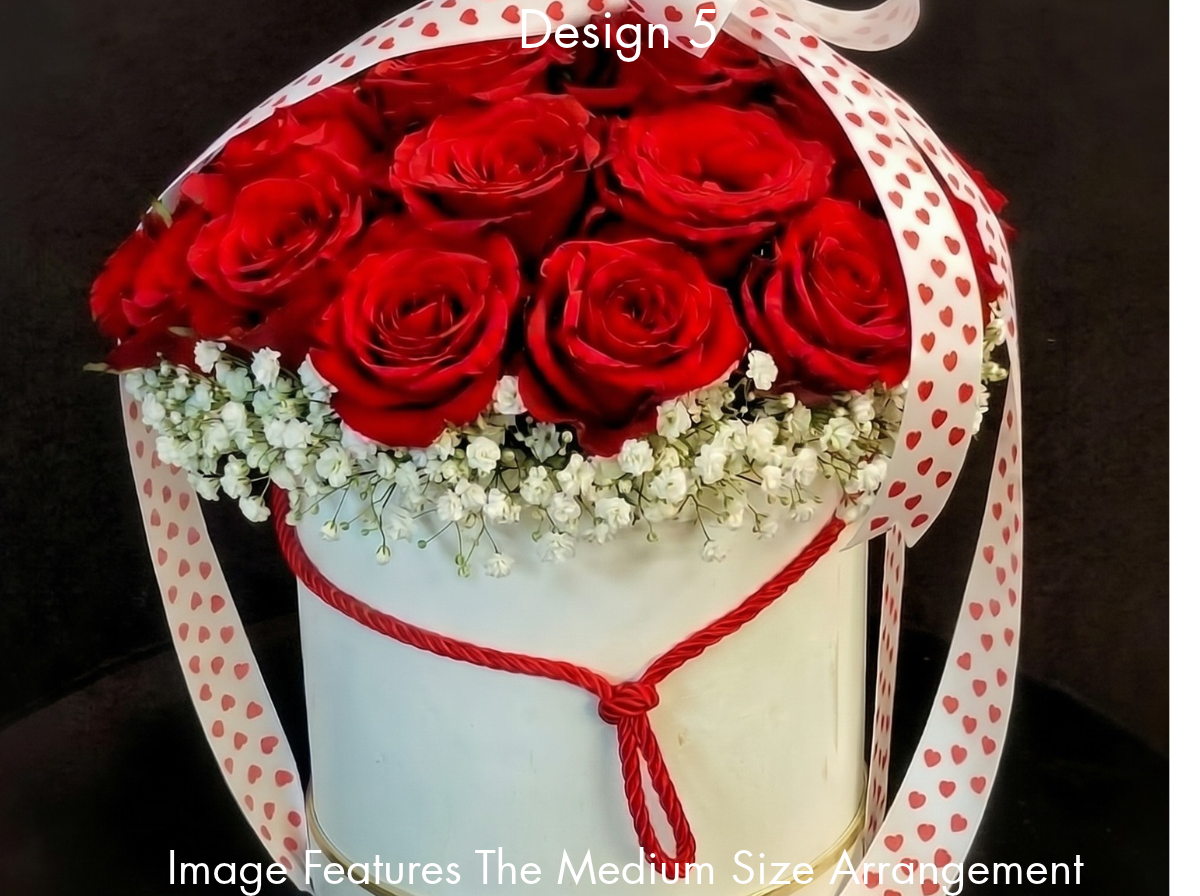 Hat Box Roses - Red Rose Hat Box