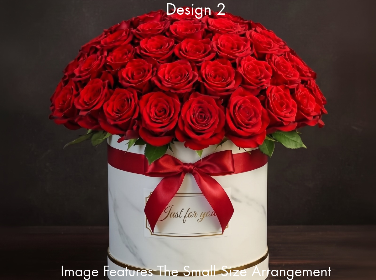 Hat Box Roses - Red Rose Hat Box