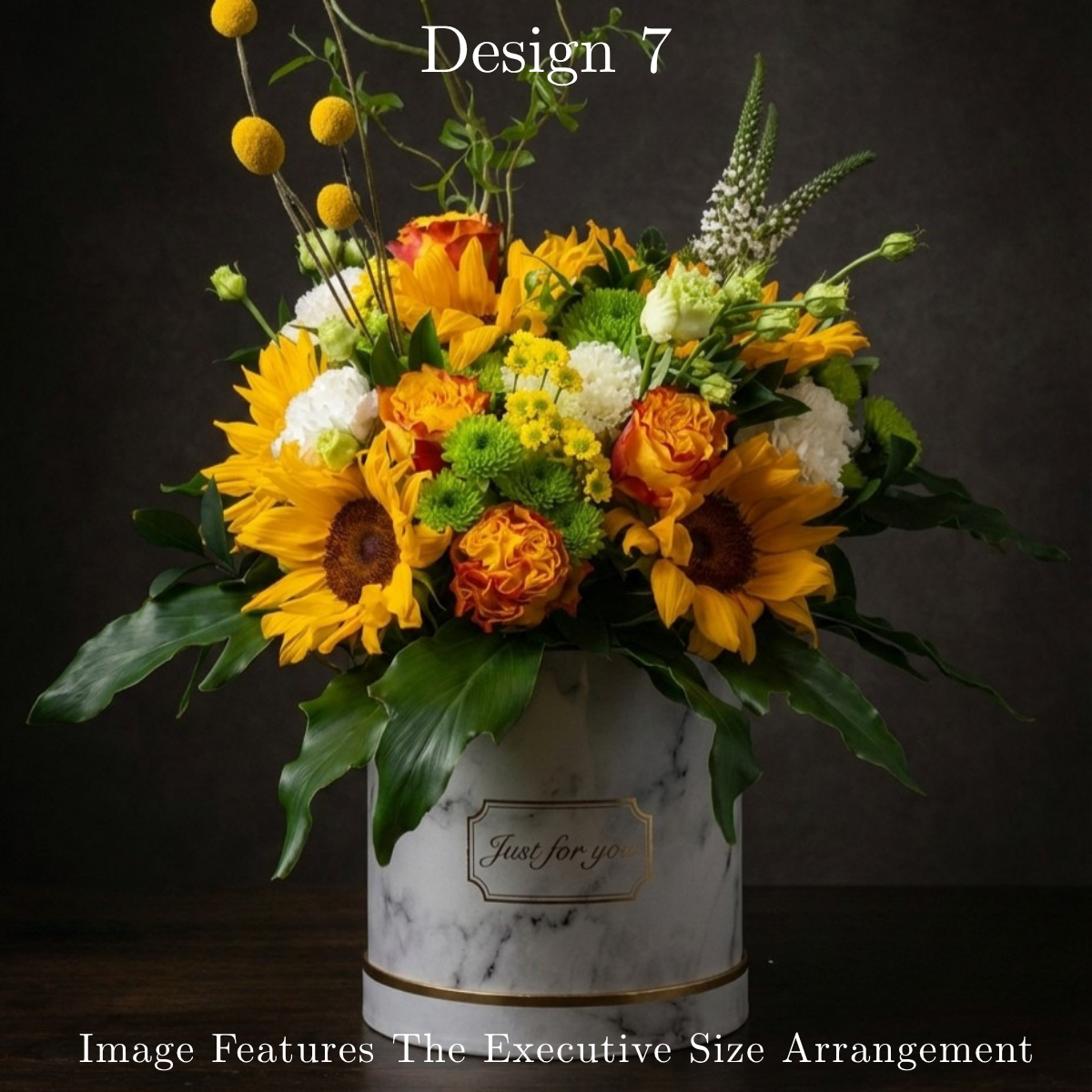 Yellow Flower Hat Box in Pretoria | Luxury Sunny Floral Gifting