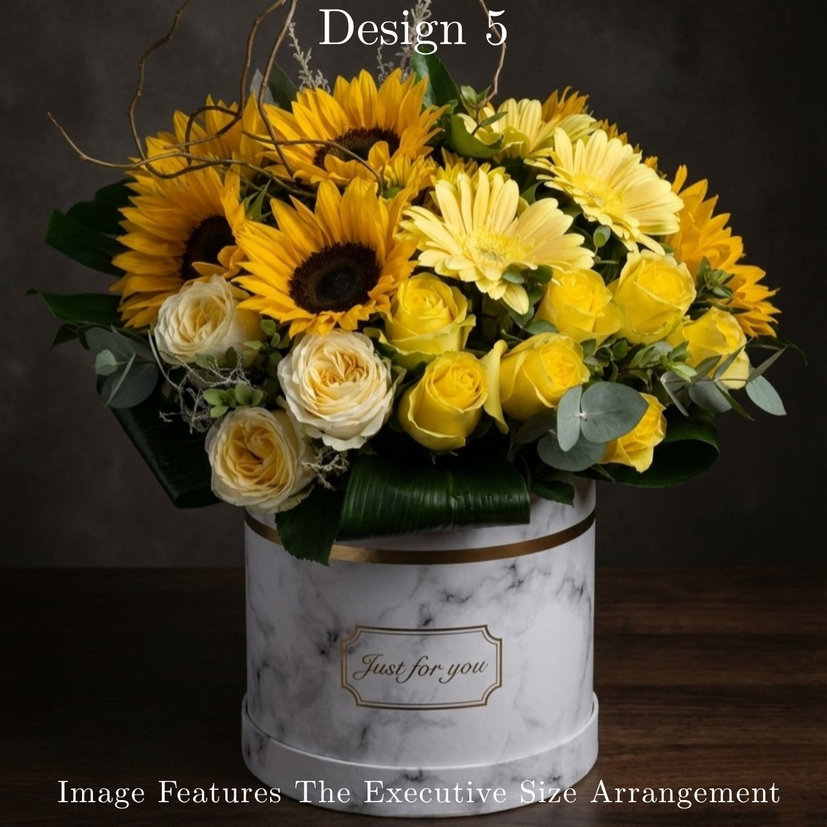 Yellow Flower Hat Box in Pretoria | Luxury Sunny Floral Gifting