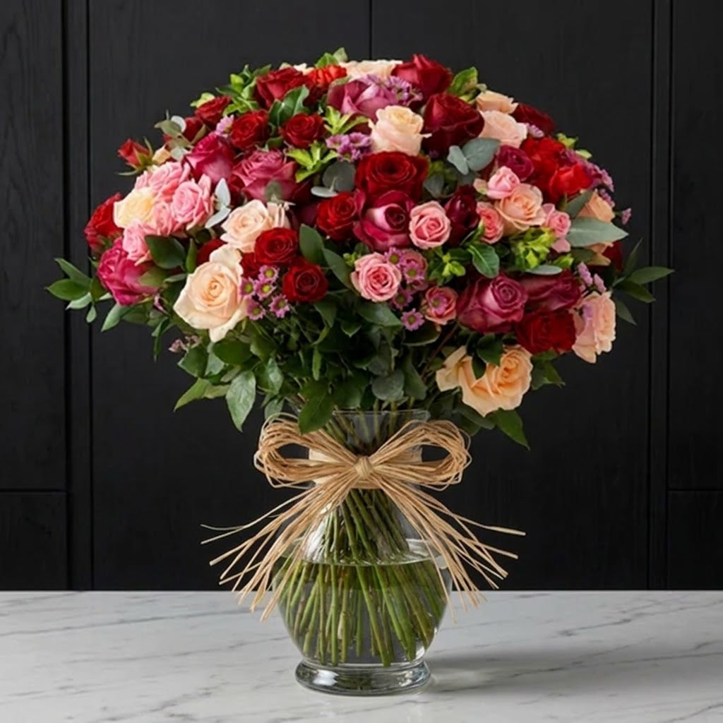 Rose Bunches - Mixed Coloured Rose Bunches - Classic