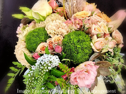 Parisian Posy - Peach Apricot Coral Coloured Parisian Posy