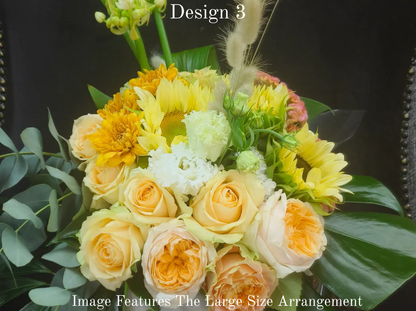 Parisian Posy - Yellow Coloured Parisian Posy