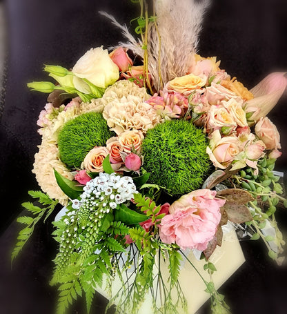 Peach/Apricot/Coral Coloured Flower Box